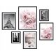 Bilder an der Wand 6x RAHMEN BILD POSTER RAHMEN PARIS FLOWERS TOWER