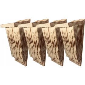  Fledermauskasten, konisch, geschlitzt, VERBRENNT, 4-tlg