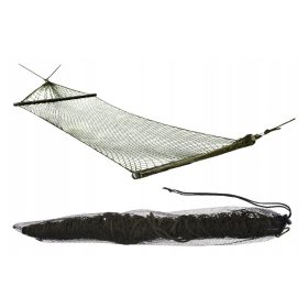    Hängematte mit Mil-Tec-Stange, Grüntöne, 120 kg, 200 x 80