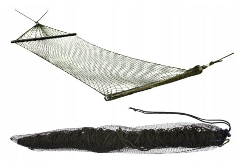  Hängematte mit Mil-Tec-Stange, Grüntöne, 120 kg, 200 x 80