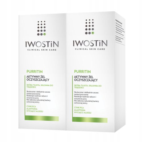 IWOSTIN PURRITIN Aktiver Reinigungsgel für die tägliche Pflege bei akneanfälliger Haut, 150 ml