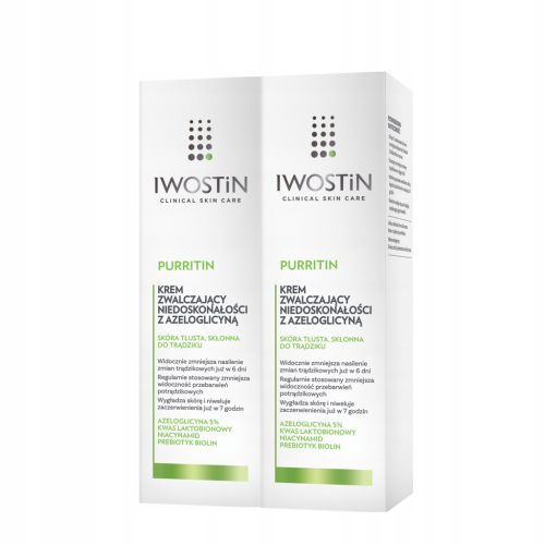 IWOSTIN PURRITIN Creme gegen Unreinheiten mit Azeloglycin 40ml