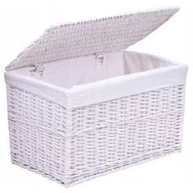  Gockowiak freistehender Wäschekorb, 65l, weiß