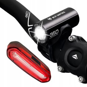    Evi-Serie o-LIGHT pro line Fahrradbeleuchtung 350 lm Akku + Evi-Serie iLIGHT pro Fahrradrückbeleuchtung 120 lm Akku