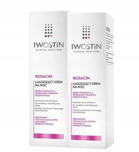 IWOSTIN ROSACIN Beruhigende Nachtcreme 40 ml für rosazeaanfällige Haut