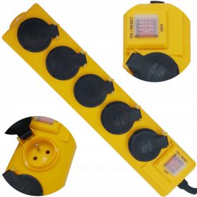  Brennenstuhl Strip-Verlängerungskabel 2 m, 5 Stück, gelb