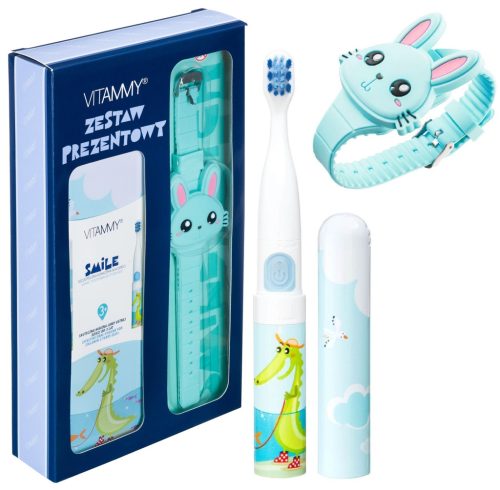  VITAMMY SMILE Krokodil + blaue Silikonuhr