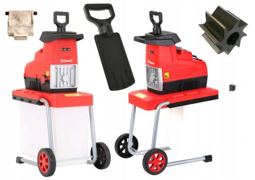  ELEKTRISCHER HÄCKER FÜR ÄSTE, FRÄSENHACKER, 2800 W, 44 mm, VOLLSTÄNDIGE OPTION XXXL