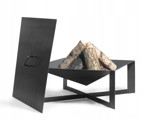  Gartenfeuerstelle Cuba 70x70cm Lagerfeuer + Abdeckung