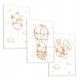  Set mit 3 Posterbildern im Rahmen 33X43