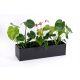  Palazzo Decor Blumentopf 80 cm x 25 x 20 cm aus schwarzem Metall