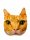  3D-KISSEN mit ROTER KATZE und ROTEM KATZENKOPF
