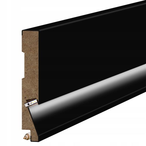 Golddoor MDF-Leiste 16 x 80, Länge 100 cm, schwarz