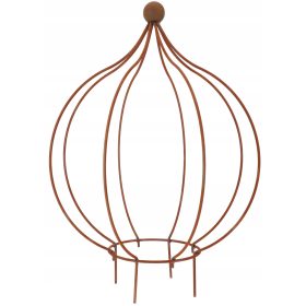  DEKORATIVE GARTENZWIEBELFIGUR, METALLROST, 49CM