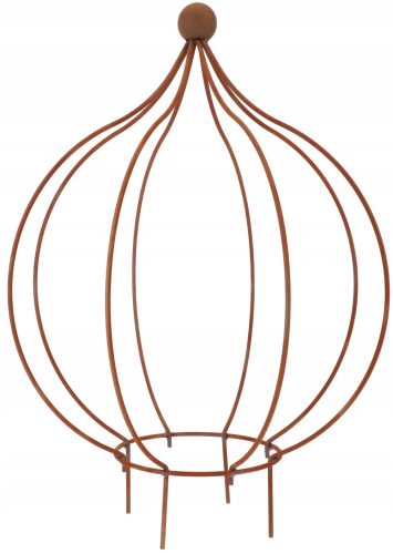  DEKORATIVE GARTENZWIEBELFIGUR, METALLROST, 49CM