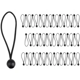   50 Stück Elastische Spanngummis mit Kugel, 22 cm - Vielseitig Einsetzbar