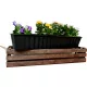  Blumentopf Land of Boxes 83 cm x 19 x 15,5 cm Holztöne in Braun und Beige