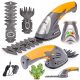  Powermat 12 cm 7,2 V Akku-Elektroschere + Procera-Handschuhe Damen-Arbeitshandschuhe X-COLOR-PU 8 Größe 8 - M 12 Paar