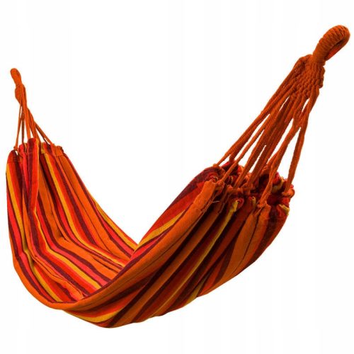 Garten- und Terrassenhängematten Royokamp Hängematte mit Stange Orange und Rot 160 kg 200 x 150