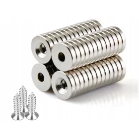 NEODYM-MAGNET MIT SCHRAUBENLOCH 15X3 STARK