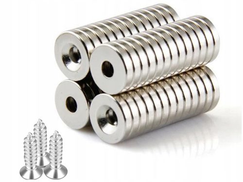 NEODYM-MAGNET MIT SCHRAUBENLOCH 15X3 STARK