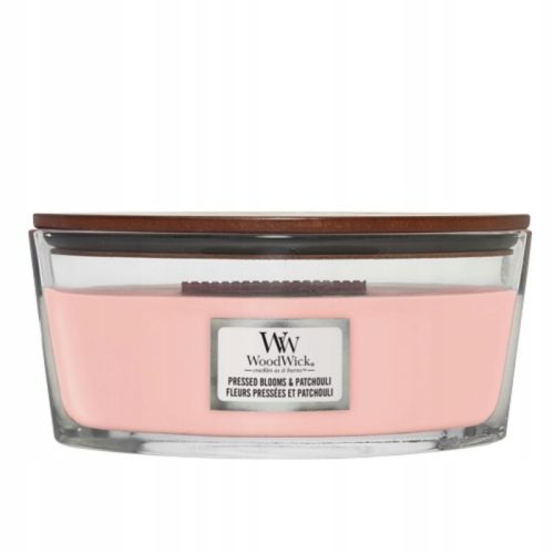 Kerzen Traditionelle Paraffinkerze Pressed Blooms & Patchouli Woodwick 1 Stk.