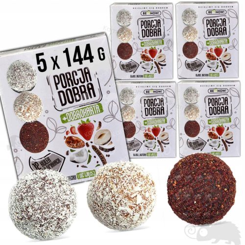 Zuckerfreie Frucht- und Nusskugeln "Porcja Dobra" – 720g in 3 Geschmacksrichtungen