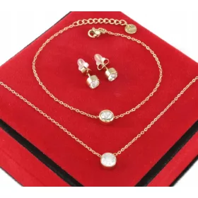  GOLD-ZIRKONIA-SET, 3-teilig, CHIRURGENSTAHL