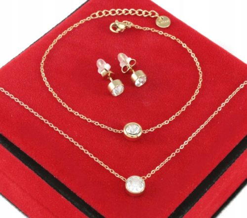  GOLD-ZIRKONIA-SET, 3-teilig, CHIRURGENSTAHL