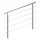 Monzana Balustrade Treppengeländer Stahl 150cm+4