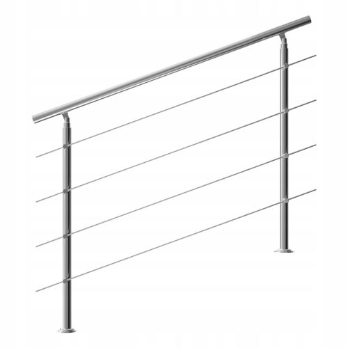 Monzana Balustrade Treppengeländer Stahl 150cm+4