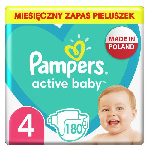  Pampers Active Babywindeln, Größe 4, 180 Stück, Großpackung