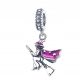  CHARMS-ANHÄNGER BABA YAGA MAGIC CAT RIDER ON A BES s925