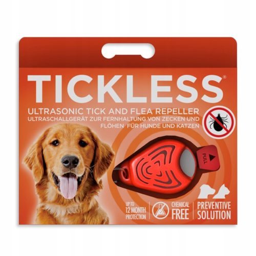  Ultraschall-Zeckenschutz für Tiere TickLess orange