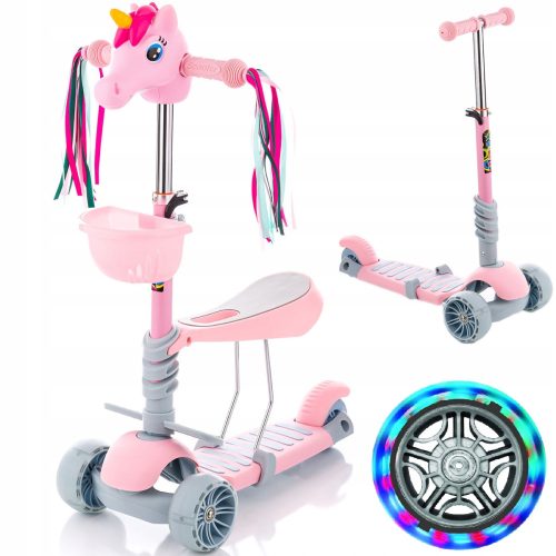 Dreirädriger Roller MG-12H Pink, Grau