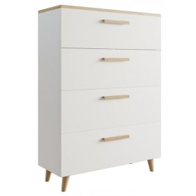  Matkam Perlavita Kommode 80 x 40 x 112cm mattweiß