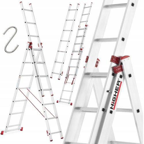 Alvenleiter 5,1 m Aluminium 3 x 7 bis 150 kg