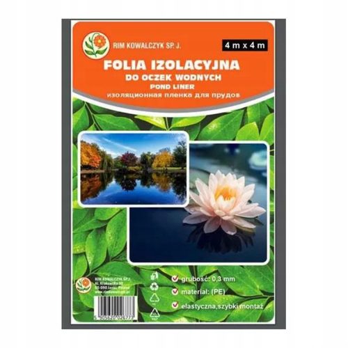  Folie für Teiche, Polyethylen, 4 x 4 m
