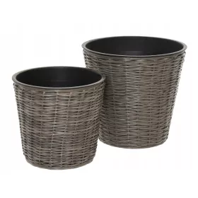    OTE Blumentopf 38 cm x 38 x 39 cm, Kunststoff, Braun- und Beigetöne