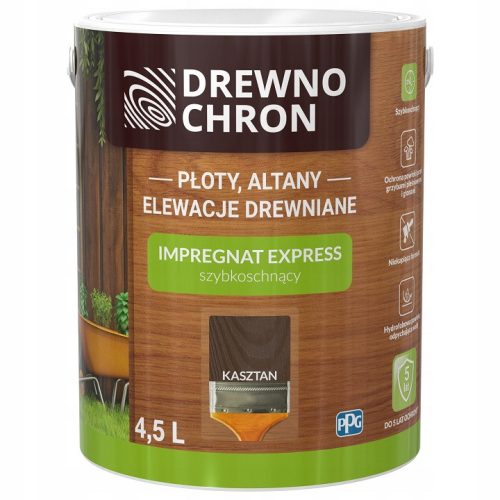  HOLZSCHUTZ-Imprägnierung EXPRESS Garden 4,5l KASTANIE