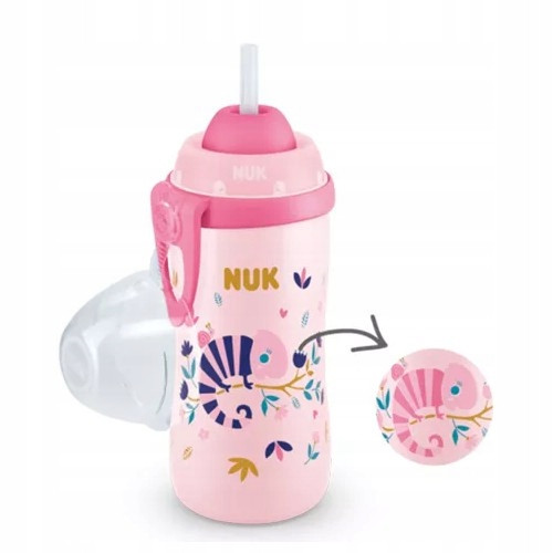  FLEXI CUP NUK Becher mit Strohhalm 12m+ rosa 300ml
