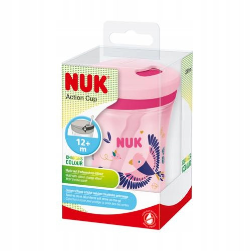  NUK Auslaufsicherer Becher mit Silikonstrohhalm ab 12 Monaten, 230 ml