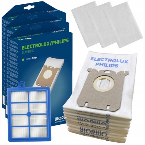  Worwo ELMB01K synthetische Staubsaugerbeutel 4 Stk.