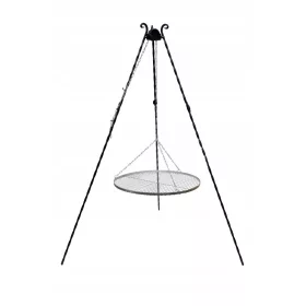  Grill 80cm Dreibein Edelstahl Rost Kaminstäbe