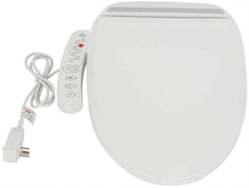  1 weißer MDF-Toilettensitz