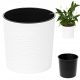  Deco4Home Blumentopf 30 cm x 30 x 30,5 cm Durchmesser 30 cm Kunststoff weiß
