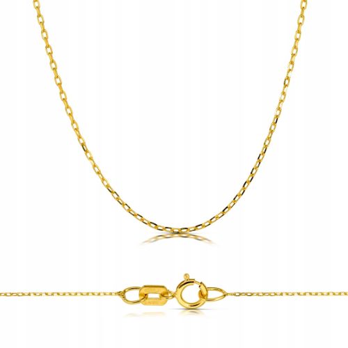  GOLD KLASSISCHE ANKIERKETTE 45 CM 585 GRAVUR