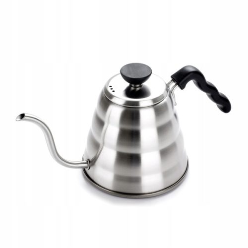 Tee- und Kaffeekanne und Kaffeemaschinen Hario traditioneller Stahlkessel 1,2 l, Grau- und Silbertöne