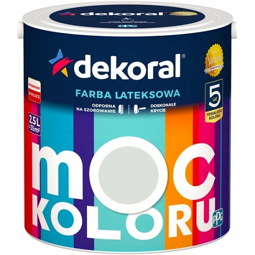  Dekoral Latex-Wandfarbe 5 l, hellgrau matt