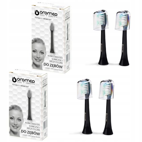  Oromed Oro-Sonic Schallzahnbürstenköpfe, weiß, 2 Stück